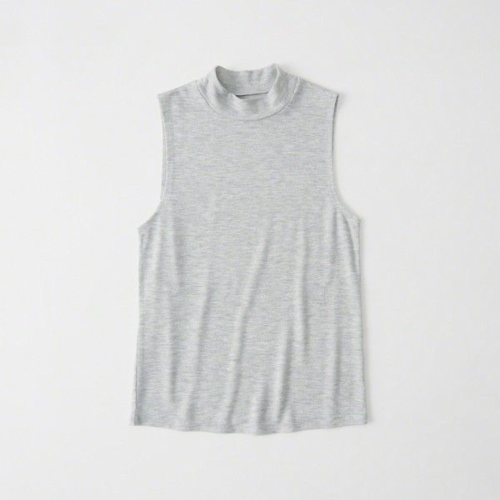 Grey Mockneck Tank